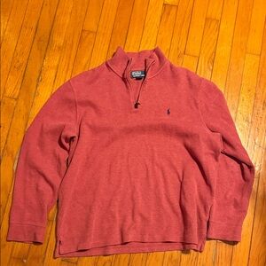 Polo by Ralph Lauren Men's Zip Up Sweater in Rich Red